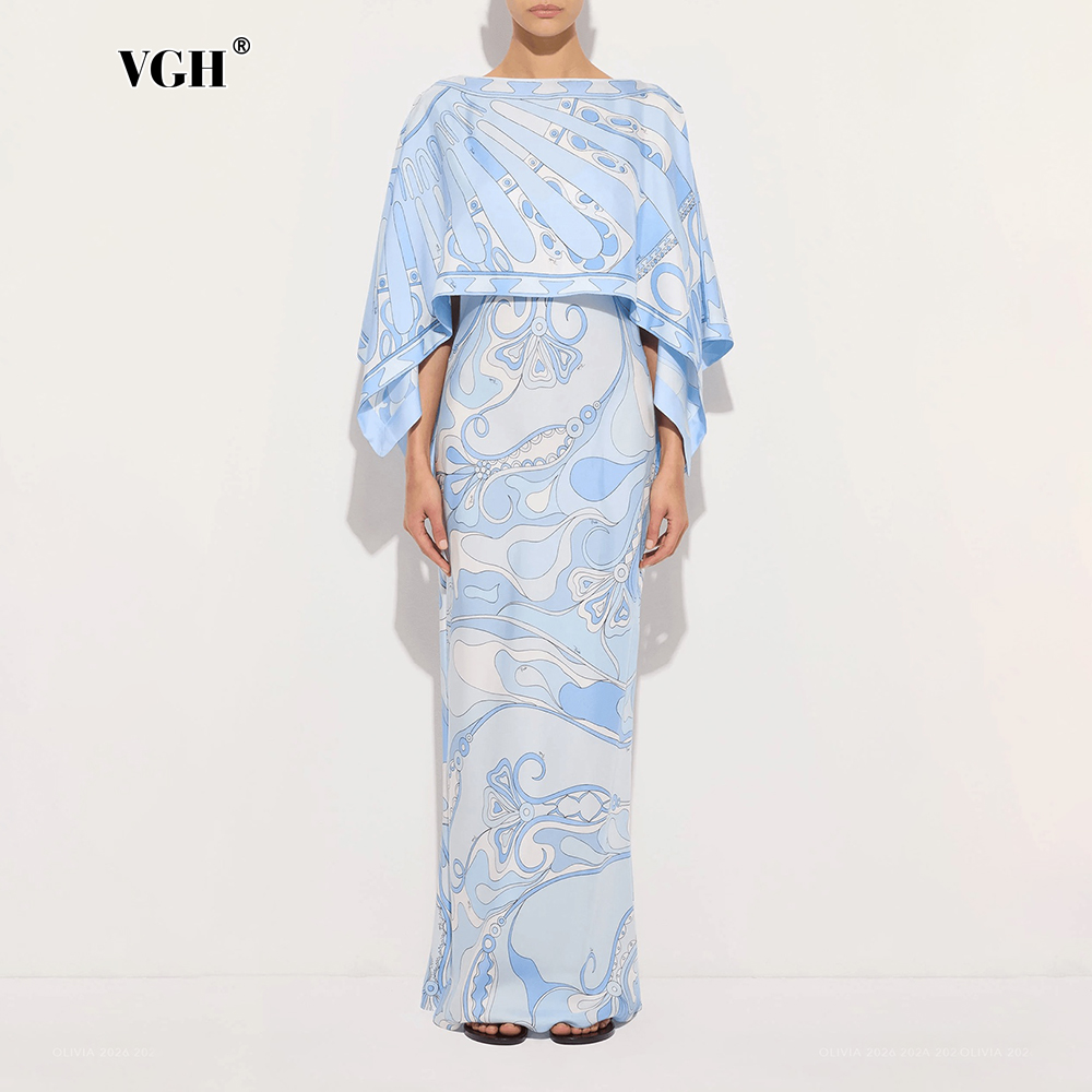 Summer Clothing Women Sale - VGH Light Blue Abstract Print Two