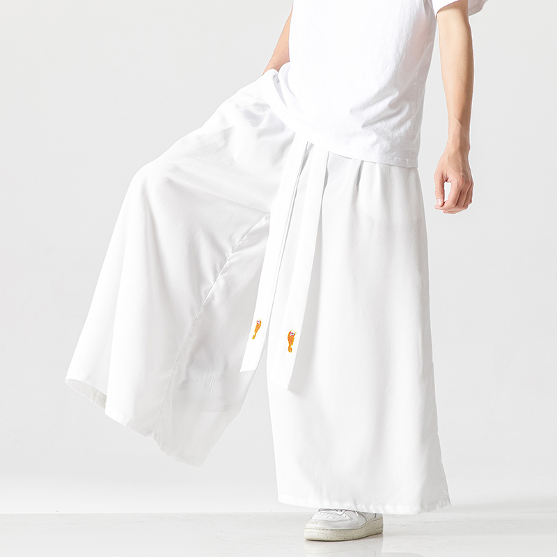 Japanese Summer Clothing Men - 2023 Summer Mens Wide Leg Pants