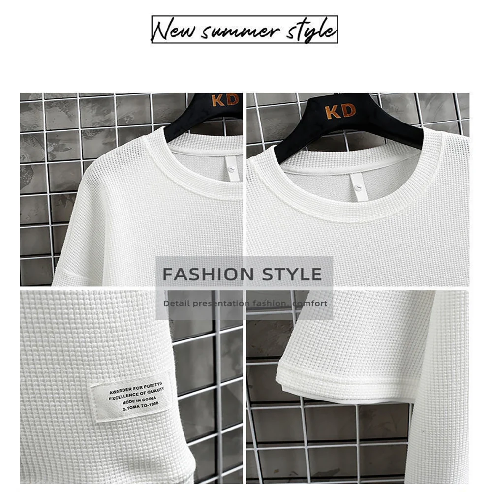 Summer Men's Waffle Knit Track - Summer Clothing Trend 评论和价格