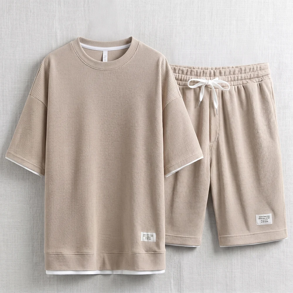 Summer Men's Waffle Knit Track - Summer Clothing Trend 评论和价格