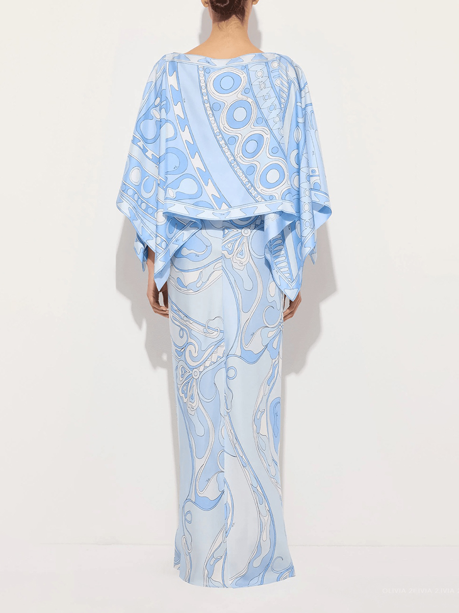 VGH Light Blue Abstract Print  - Summer Clothing Women Sale 评论和价格