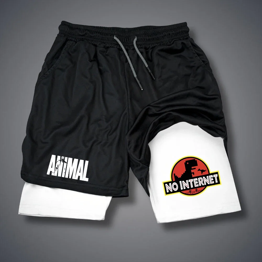 Cartoon Duck Print Men's Short - Summer Duck Clothing 评论和价格