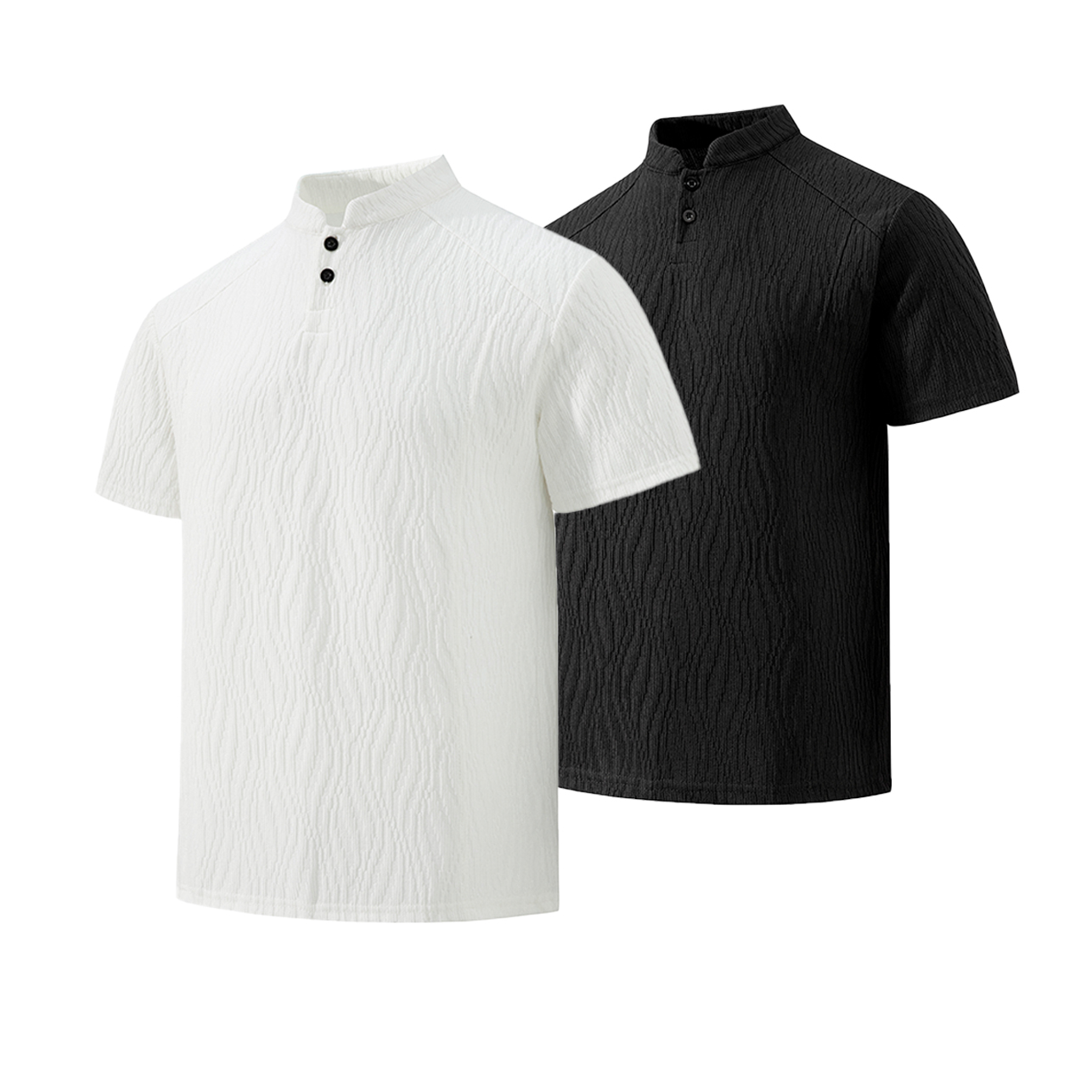 Bark Texture Menswear Clothing - Summer Clothing Men 评论和价格