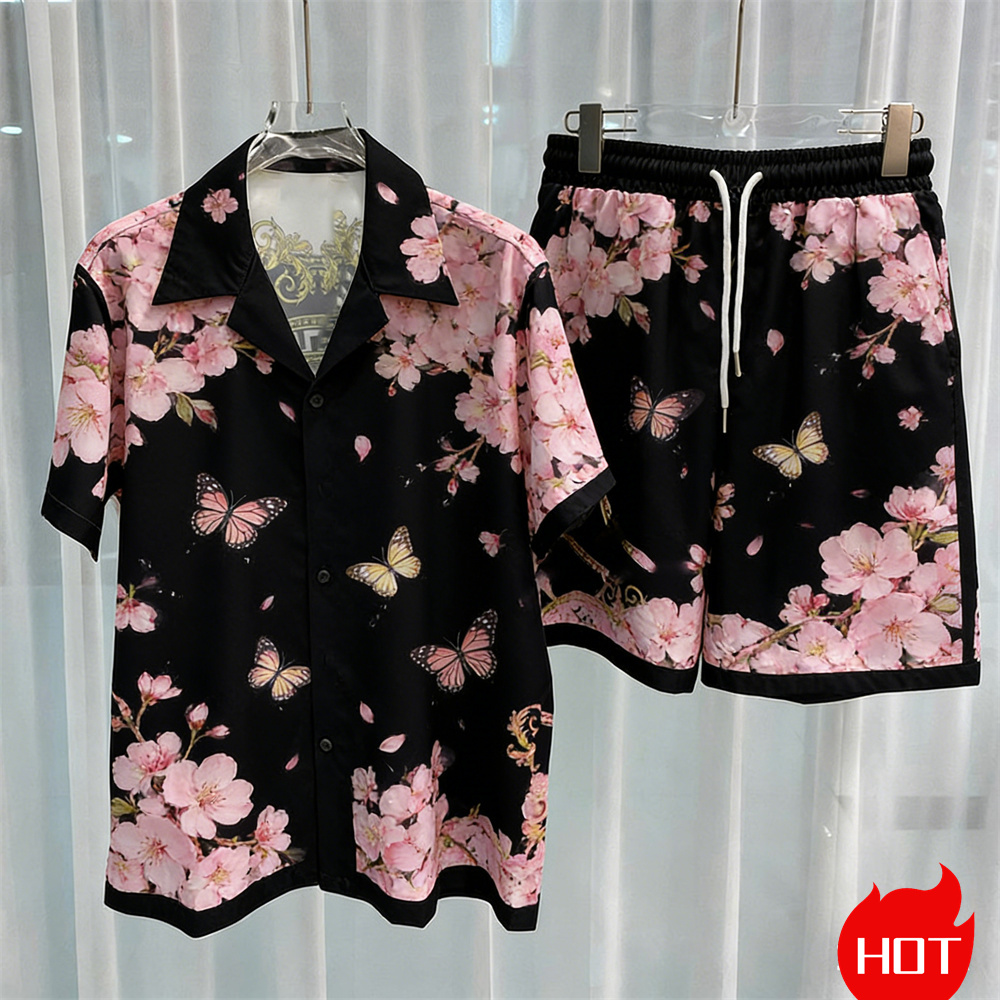 Digital printed men's set fash - Summer Clothing Trend 评论和价格