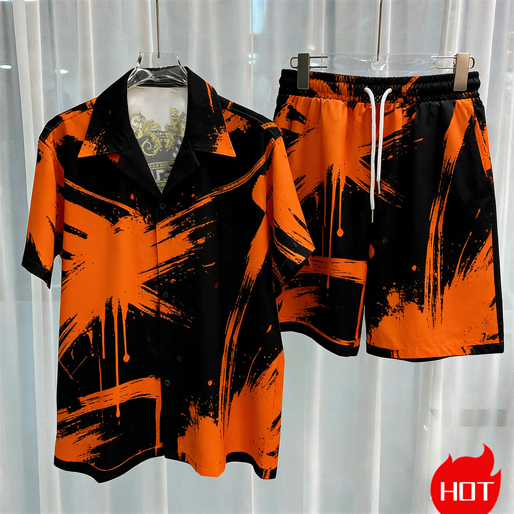 Digital printed men's set fash - Summer Clothing Trend 评论和价格