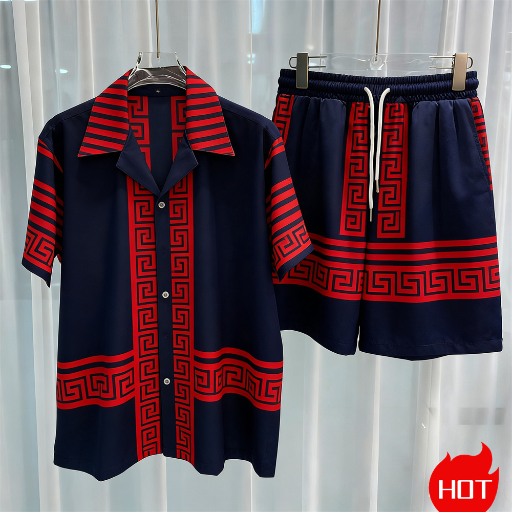 Digital printed men's set fash - Summer Clothing Trend 评论和价格