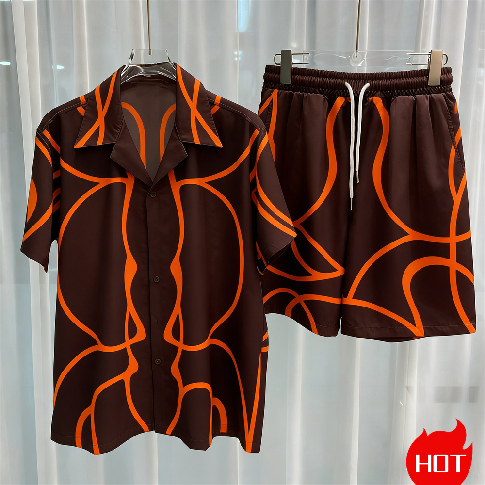 Digital printed men's set fash - Summer Clothing Trend 评论和价格
