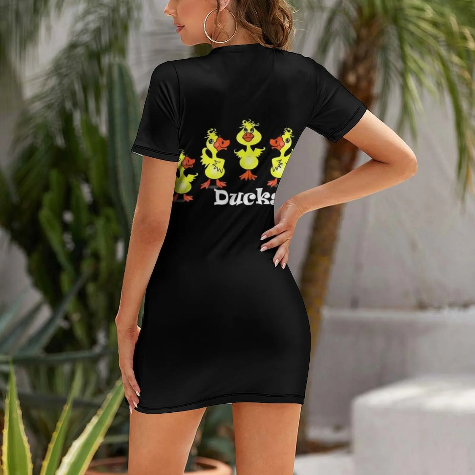 Cute Ducks Short-Sleeved Dress - Summer Duck Clothing 评论和价格