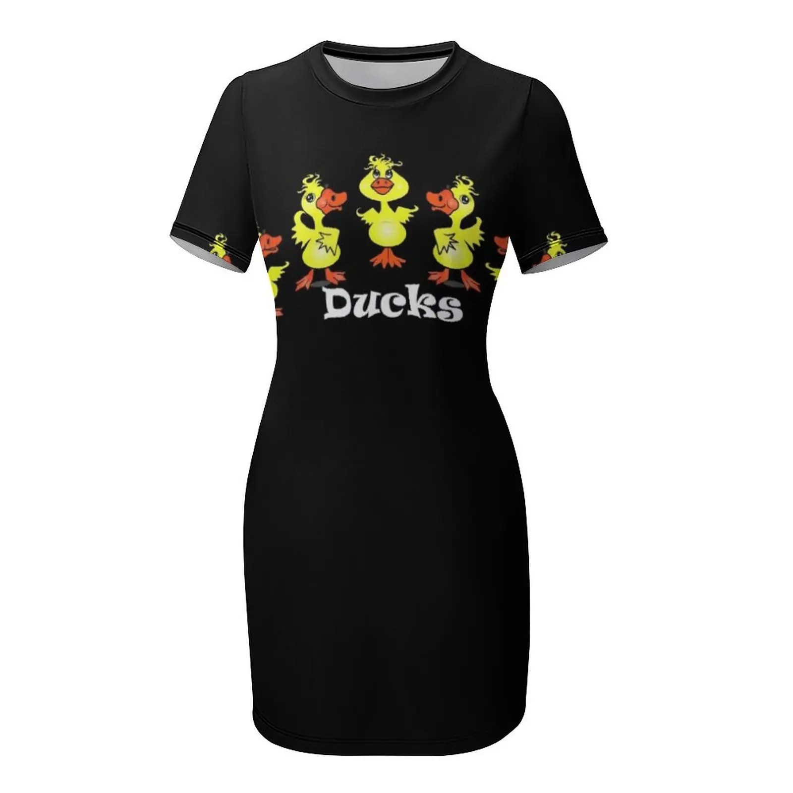 Cute Ducks Short-Sleeved Dress - Summer Duck Clothing 评论和价格