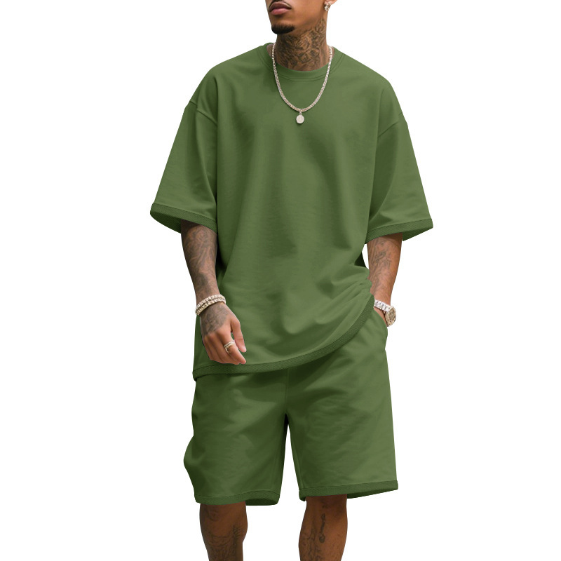 Men's Casual Two Piece Set Sum - Summer Clothing Trend 评论和价格