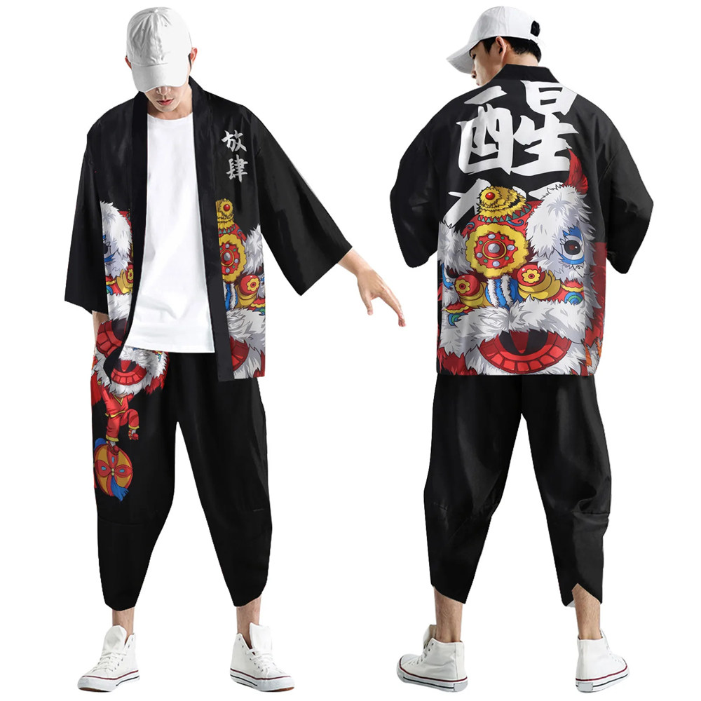 Kanagawa Wave Dragon Crane Jap - Japanese Summer Clothing Men 评论和价格
