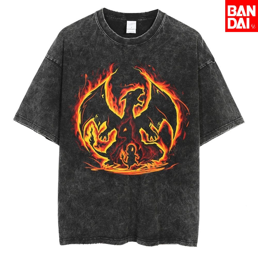 Pokemon Charizard T Shirt Men  - Japanese Summer Clothing Men 评论和价格