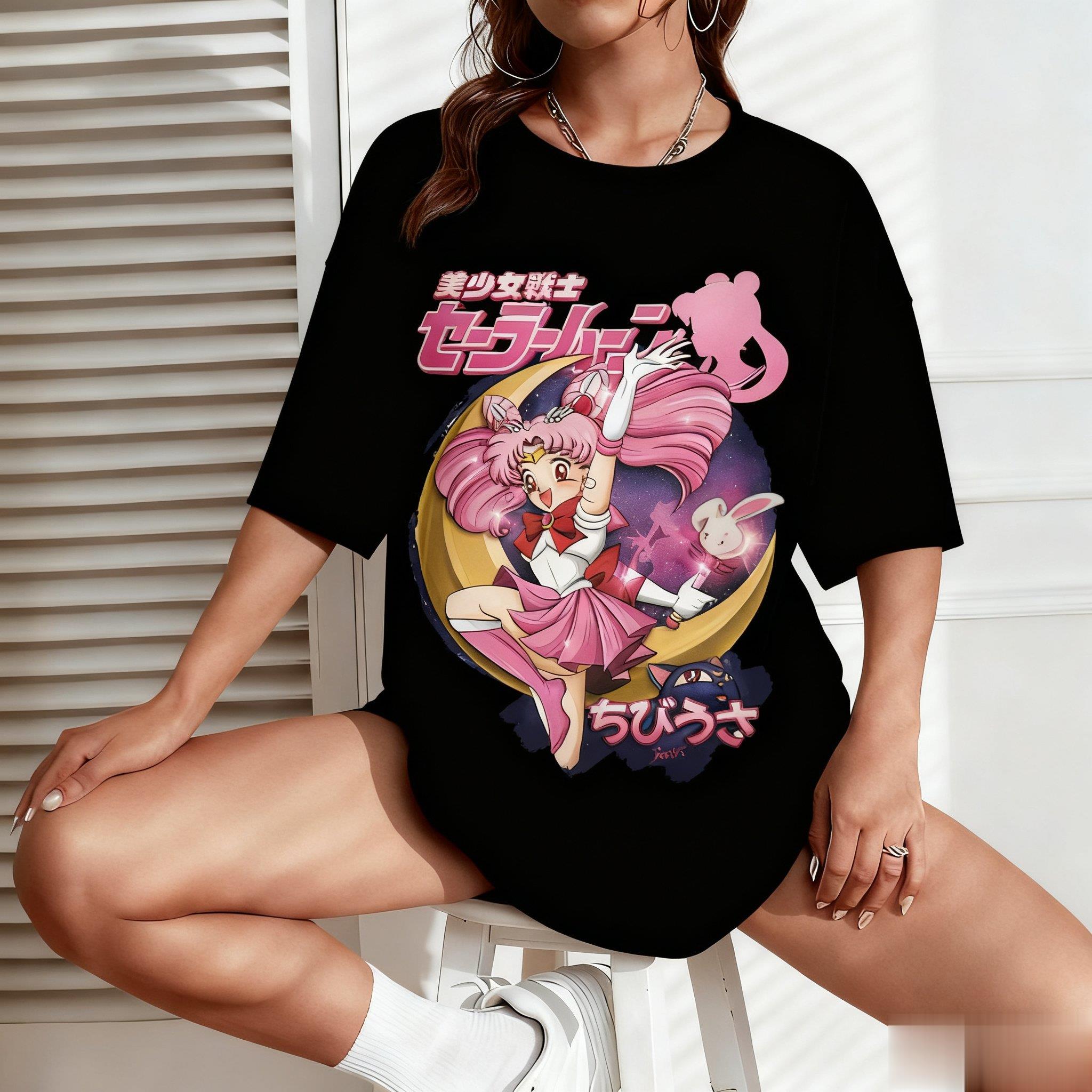 Sailor Moon Anime Print Men Wo - Japanese Summer Clothing Men 评论和价格