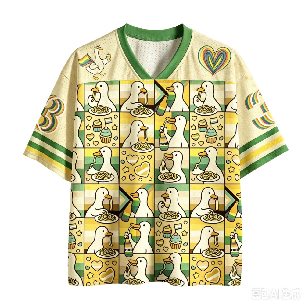 Fun Duck 3D Printed Men  V-nec - Summer Duck Clothing 评论和价格