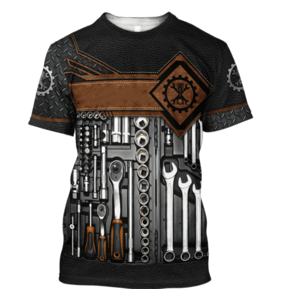 Vintage T-Shirt Mechanic 3D Pr - Summer Clothing Names 评论和价格