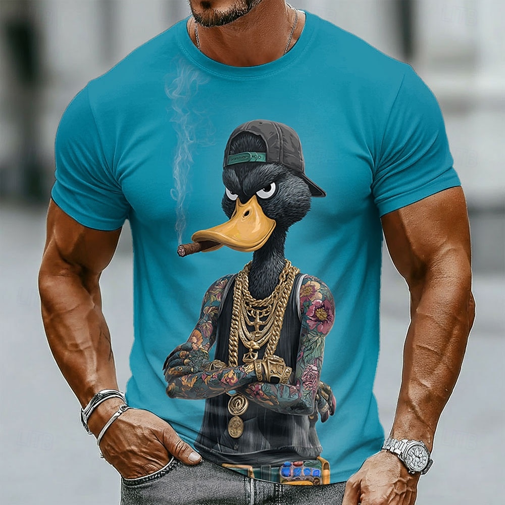 Funny 3D Grumpy Black Duck in  - Summer Duck Clothing 评论和价格