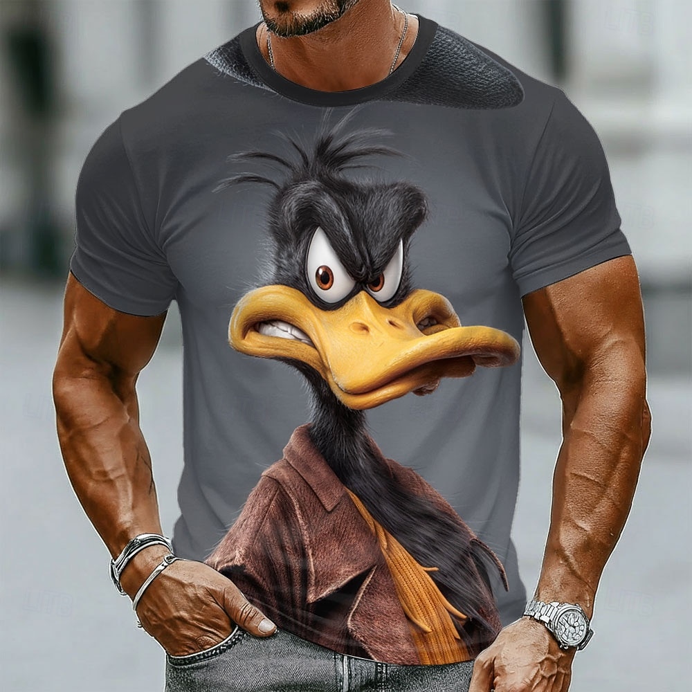 Funny 3D Grumpy Black Duck in  - Summer Duck Clothing 评论和价格