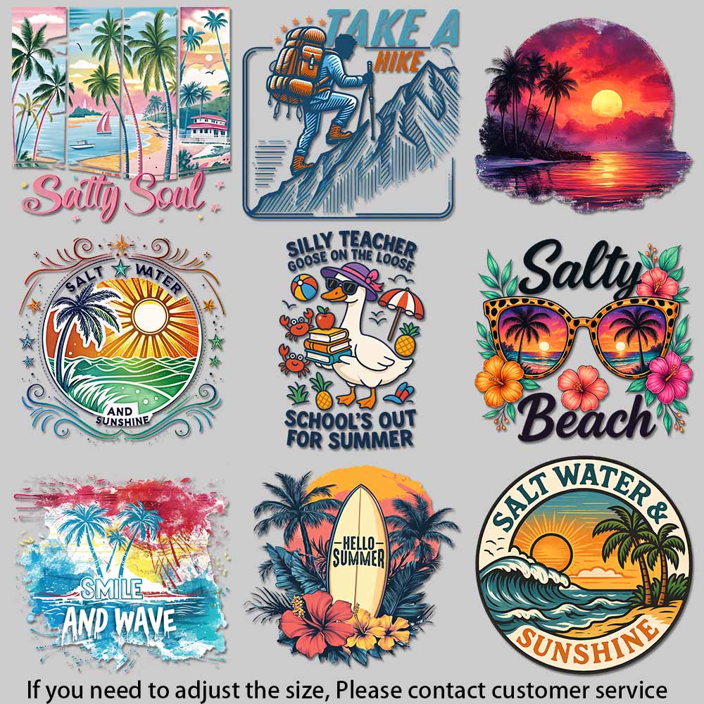 Bright Cartoon Heat Transfer D - Summer Duck Clothing 评论和价格