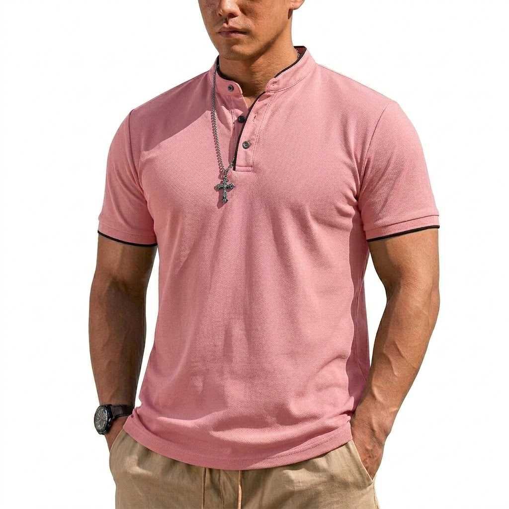 Summer Short Sleeve Henley Shi - Summer Clothing Trend 评论和价格
