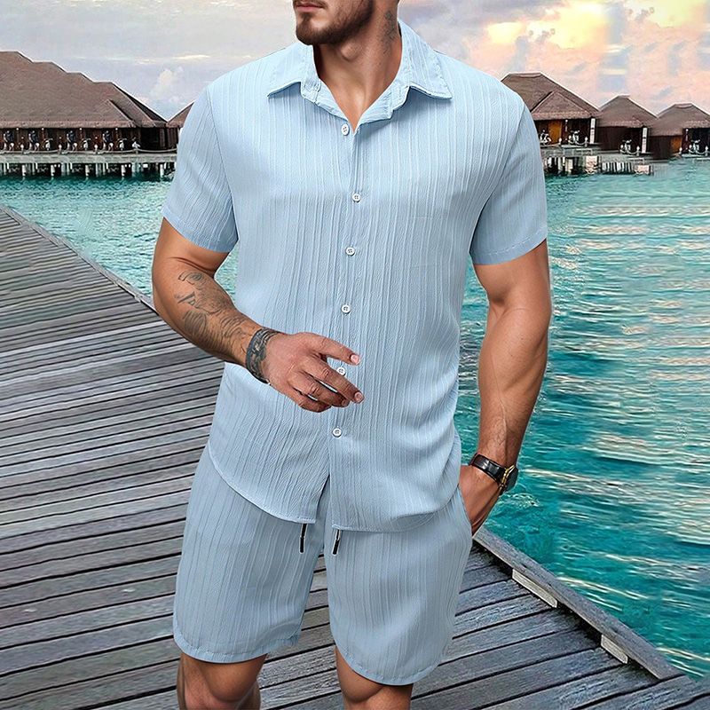2026 New Men Vertical Wrinkle  - Summer Clothing Trend 评论和价格