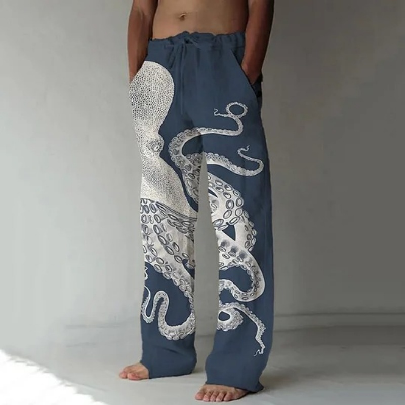 Japanese Art Octopus Graphic P - Japanese Summer Clothing Men 评论和价格