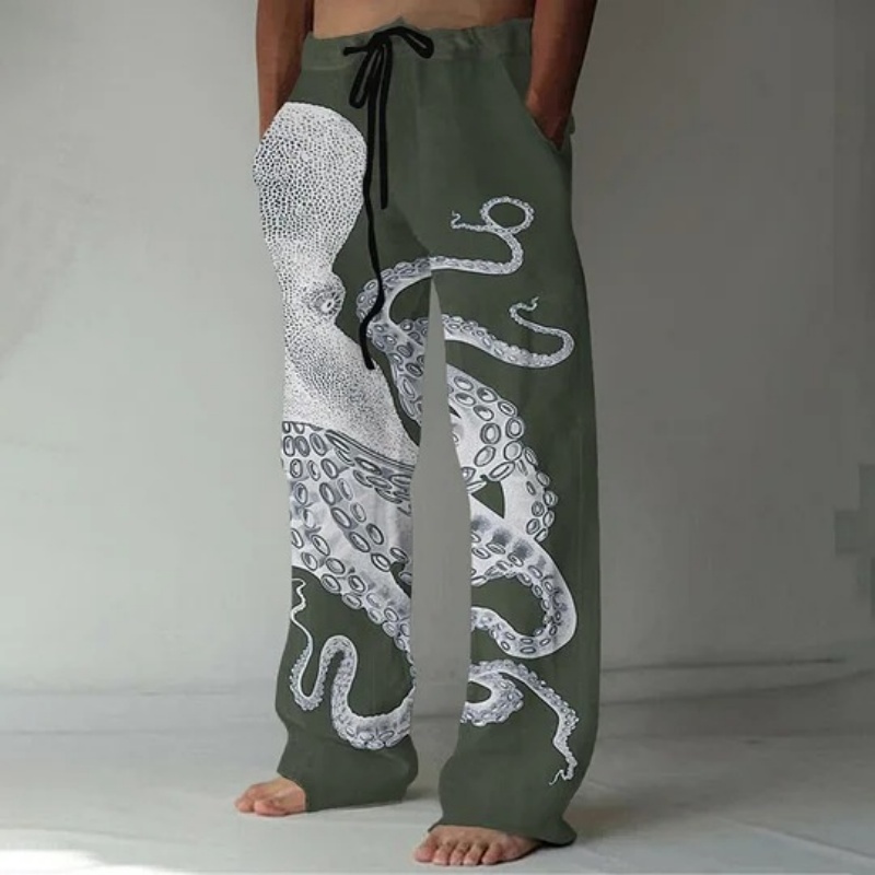 Japanese Art Octopus Graphic P - Japanese Summer Clothing Men 评论和价格