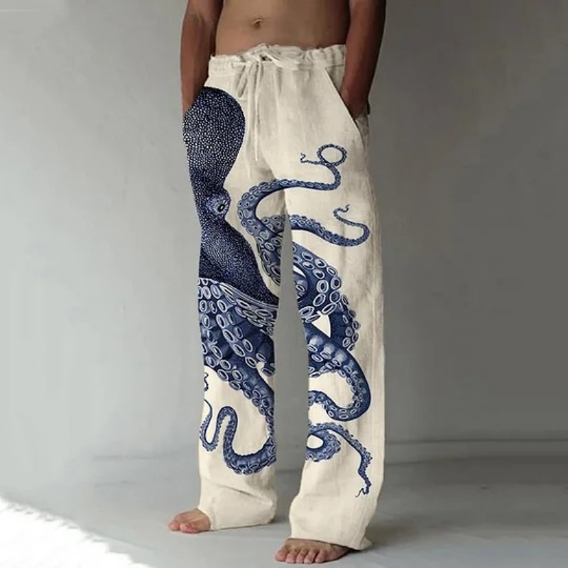 Japanese Art Octopus Graphic P - Japanese Summer Clothing Men 评论和价格